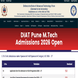 DIAT Pune M.Tech Admission 2026 Begins; Apply by May 15
